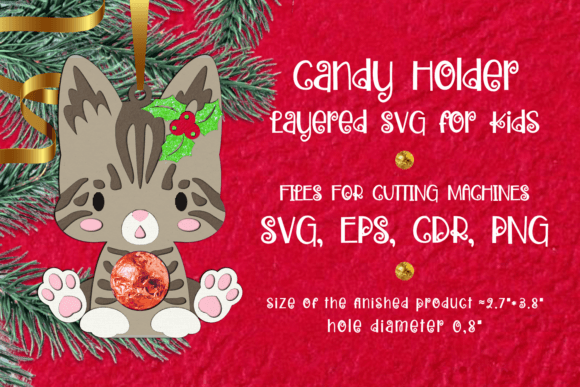 Bengal Cat Candy Holder Embroidery Template