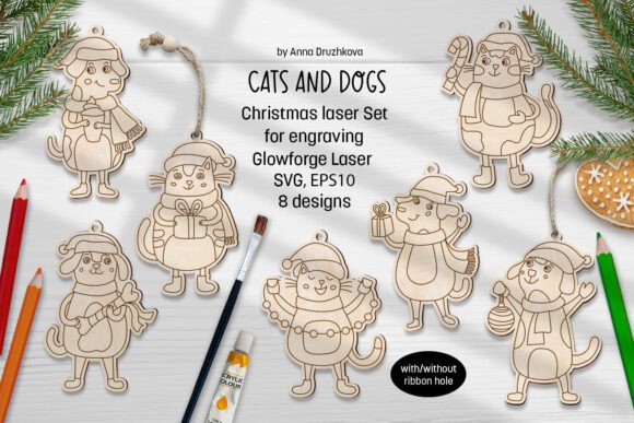 Cat and Dogs Christmas Laser Set Engrave Review