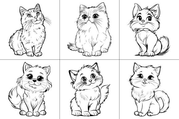 Cat Line Art Vector Review for Embroidery Projects