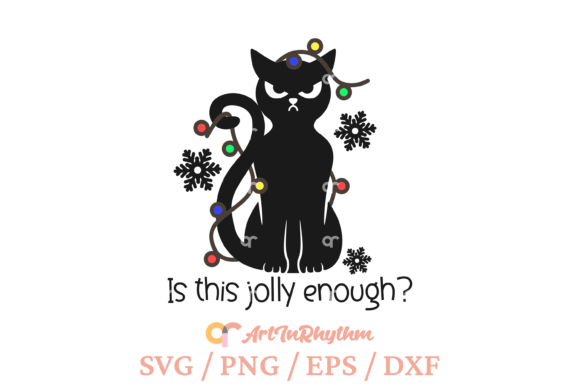 Christmas Cat Svg, is This Jolly Enough
