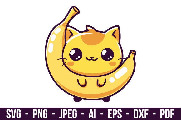 Cute Banana Cat SVG Review for Embroidery Projects