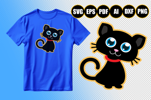 Cute Black Cartoon Cat Embroidery Review