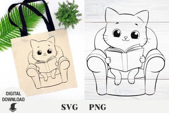 Cute Cat Reading Books Embroidery Design Review