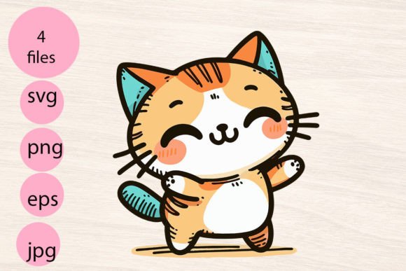 Cute Cat Svg for Embroidery Projects