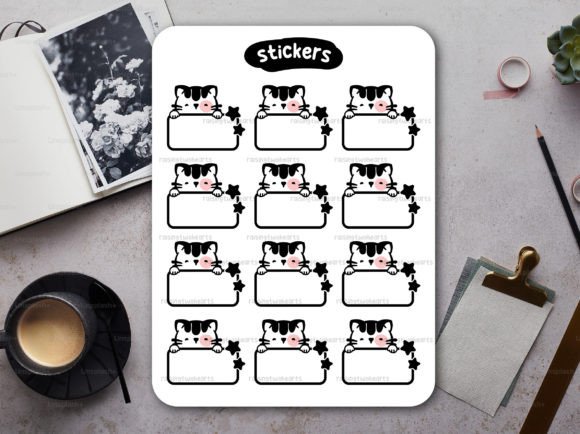 Cute Cat SVG Name Label Stickers Review