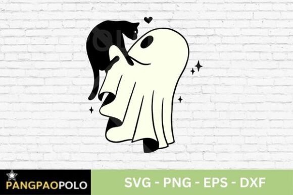 Cute Ghost Black Cat SVG Review
