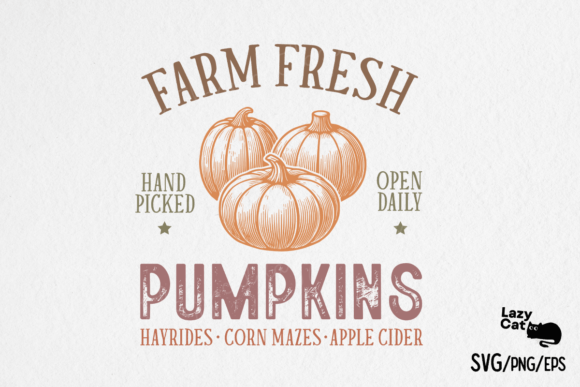 Fall Autumn Farm Fresh Pumpkins SVG PNG Review