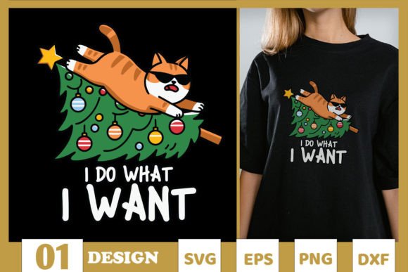 I Do What I Want Christmas Cat SVG Review
