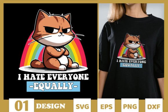 I Hate Every Equally Funny Cat SVG Review