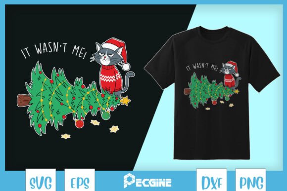 It Wasn t Me Christmas Naughty Cat SVG Review