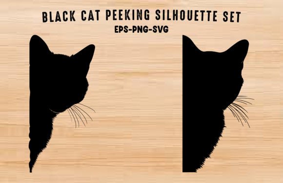 Peeking Cat SVG Clipart Silhouette Review