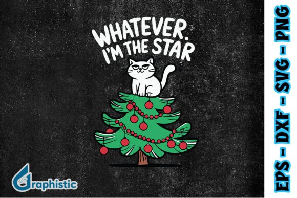 Whatever I Am a Star Xmas Cat SVG Review