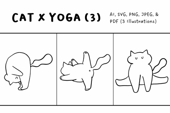 Yoga Cat Illustrations Set 3 Review